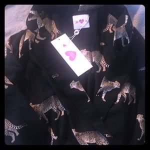 Long sleeve Black Poly Silk romper